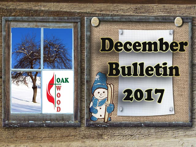 December Bulletin 2017, Upcoming Events at Oakwood UMC Lubbock Texas
