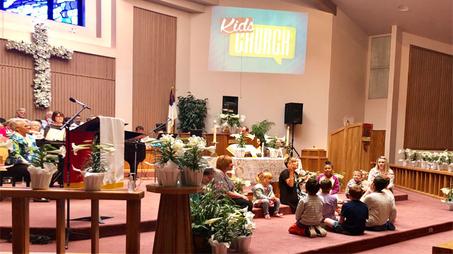 Easter Service, Kids Church Children Worship, Oakwood United Methodist Church, Lubbock Texas
