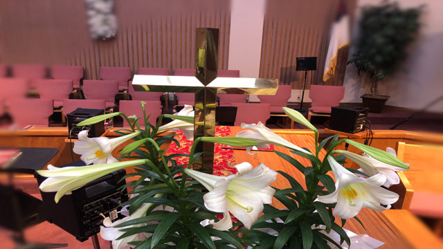 Easter Service, Lily Cross, Oakwood United Methodist Church, Lubbock Texas