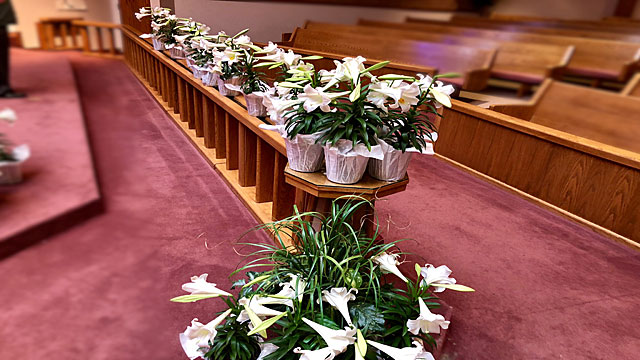 Easter Service, Lilies for Loved Ones, Oakwood United Methodist Church, Lubbock Texas