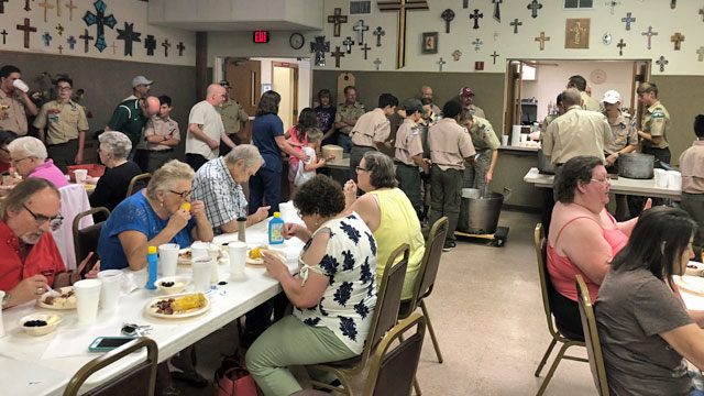 Boy Scouts Troop 157, Wednesday Night Dinner, Oakwood United Methodist Church, Lubbock Texas