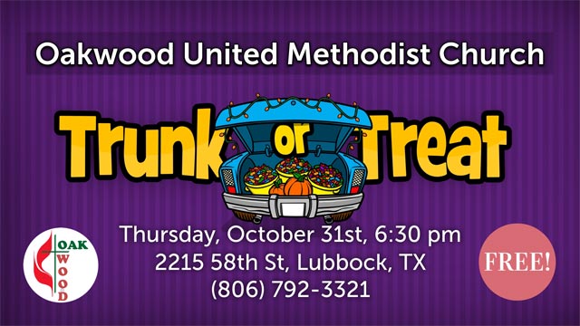 Trunk or Treat for Safety | Oakwood United Methodist Church, Lubbock Texas