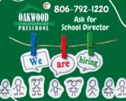Hiring Now at Oakwood Preschool, Lubbock Texas | Oakwood United Methodist Preschool, 2215 58th St. Lubbock, TX 79412